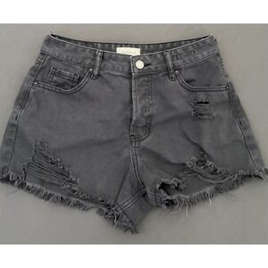 PacSun Shorts Womens Size 25 Distressed Raw Hem High Rise Festival Ripped